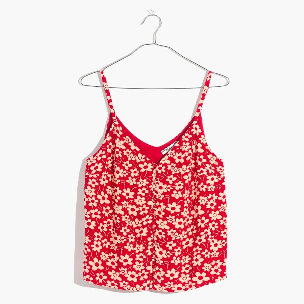 NWT Madewell Button Down Cami in Full Bloom Size 4 - Picture 13 of 13